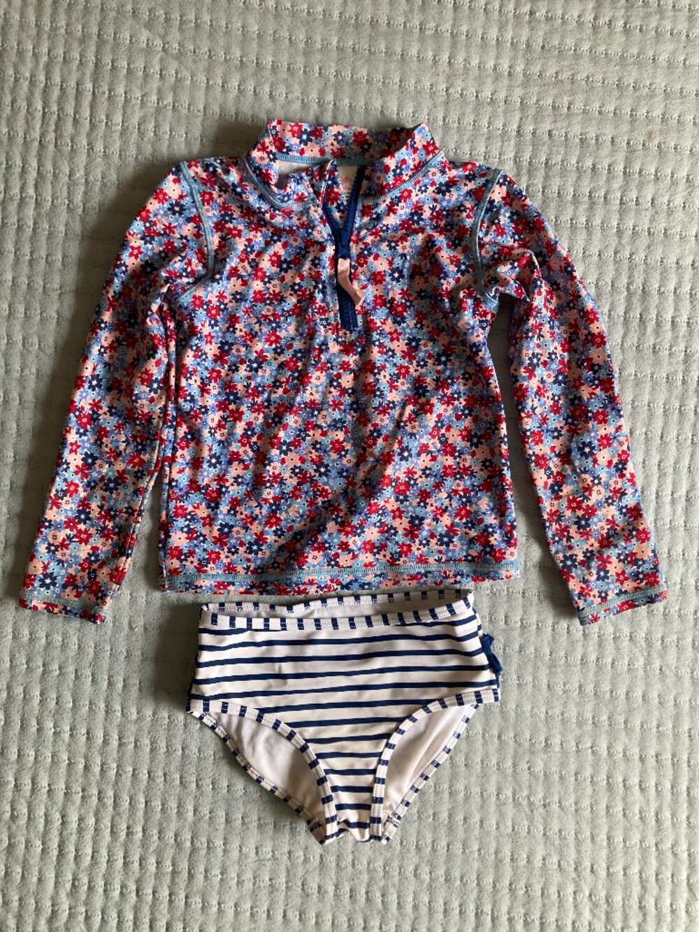 Ruffle Butts Two-Piece Long Sleeved Swimsuit, size 5t